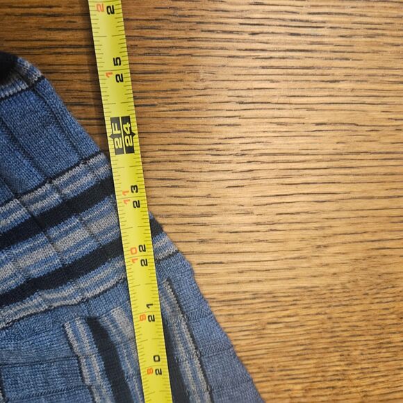 Baggy Wool V-Neck Sweater Vintage Striped Grunge or Preppy Men's XL - Picture 4 of 7